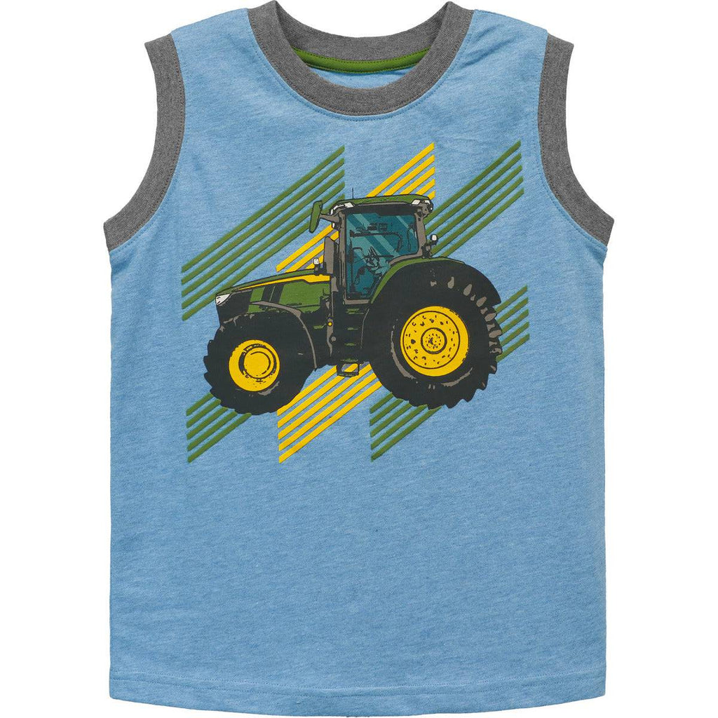Boy Child Muscle Tee Tractor - mygreentoy.com