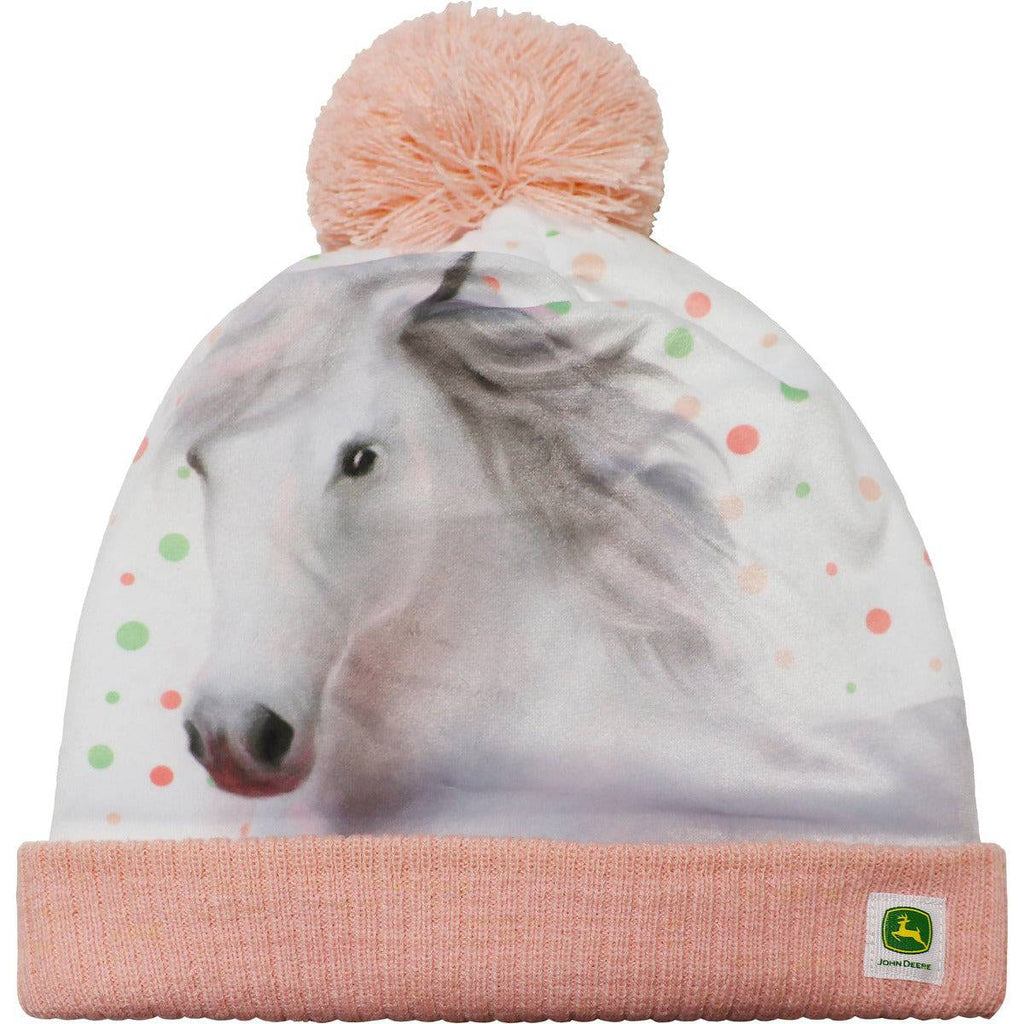 Toddler Girl Winter Cap Horse - mygreentoy.com