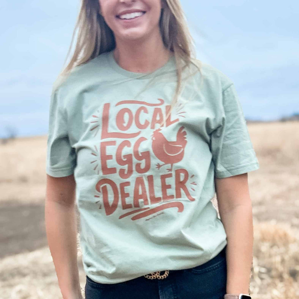 Western Local Egg Dealer Farm Chickens Women's Graphic Tee - mygreentoy.com