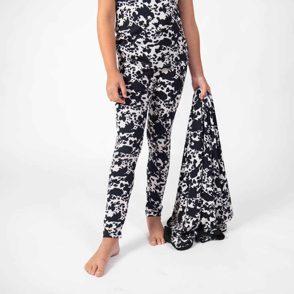 Cow Print Kids Bamboo Blanket - mygreentoy.com