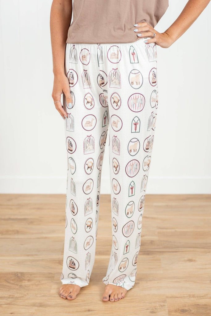 Christmas Nativity Adult Pajama Pants *PREORDER* - mygreentoy.com