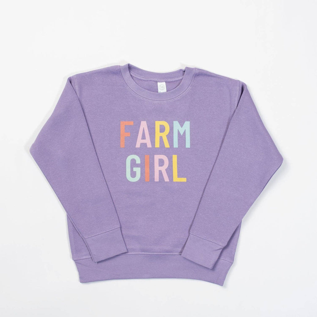 Western Purple ‘Farm Girl’ Graphic Crewneck - Toddler - mygreentoy.com