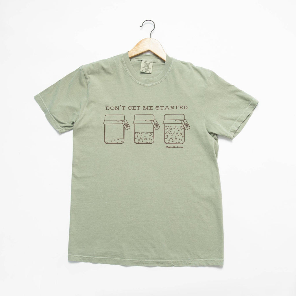 'Don't Get Me Started' Sourdough Women's Graphic Tee - mygreentoy.com