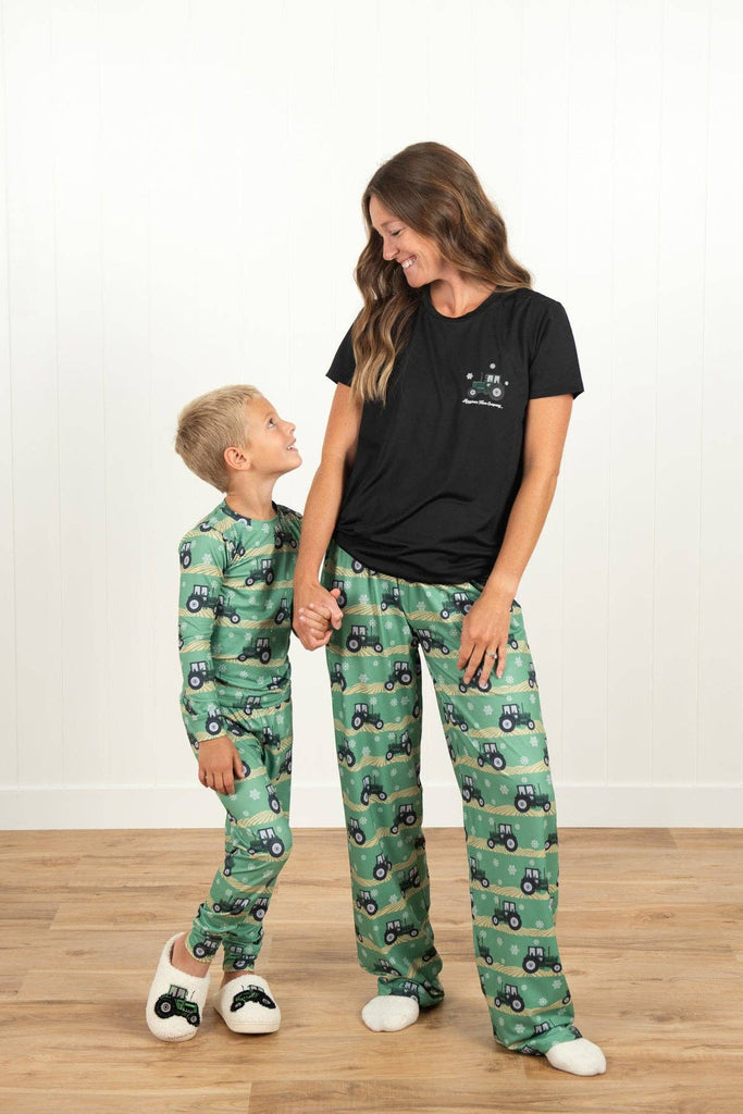 Green Tractor Christmas Adult Pajama Pants *PREORDER* - mygreentoy.com