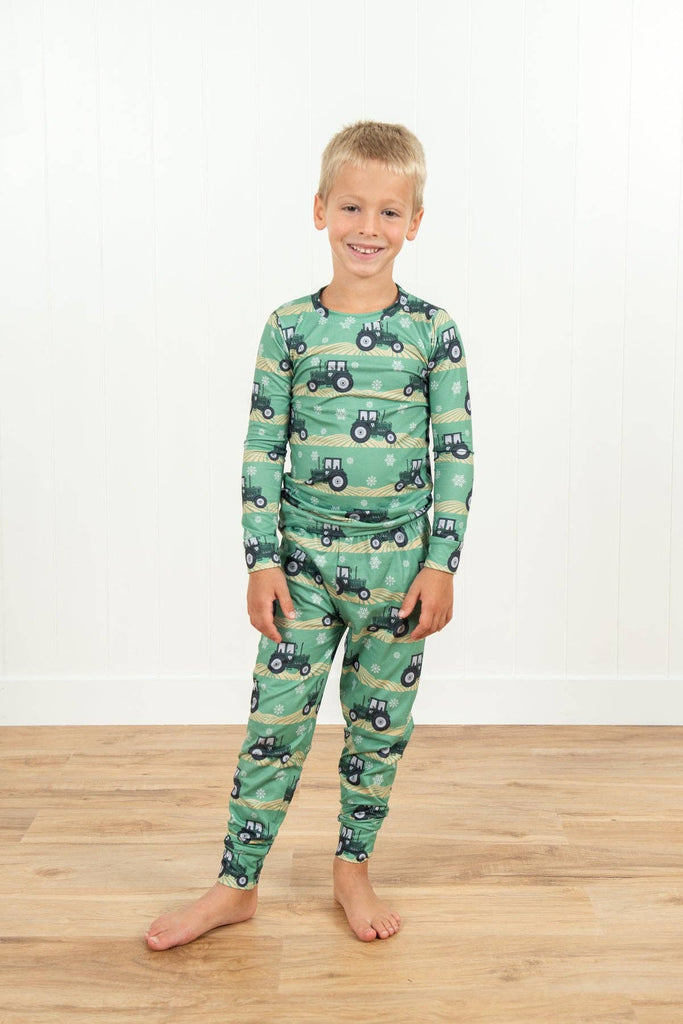 Green Tractor Christmas Toddler/Youth Pajama Set *PREORDER* - mygreentoy.com
