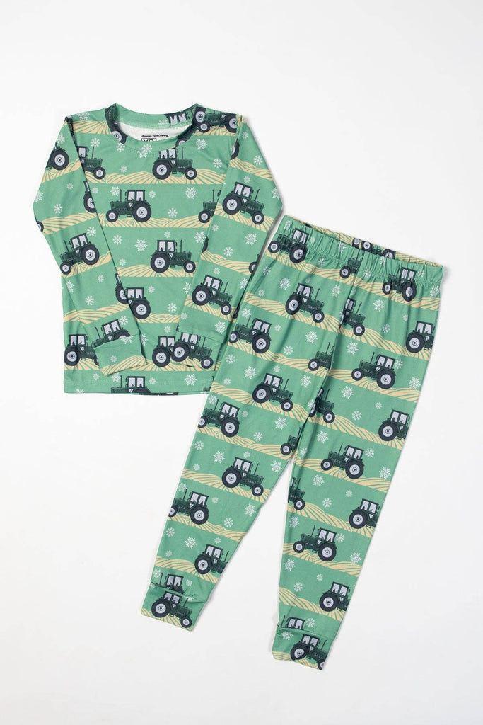 Green Tractor Christmas Toddler/Youth Pajama Set *PREORDER* - mygreentoy.com