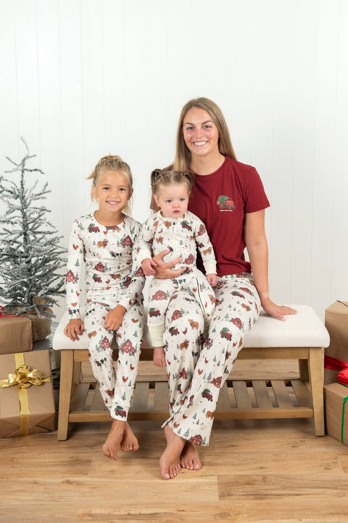 Christmas Barns & Animals Toddler/Youth Pajama Set - mygreentoy.com