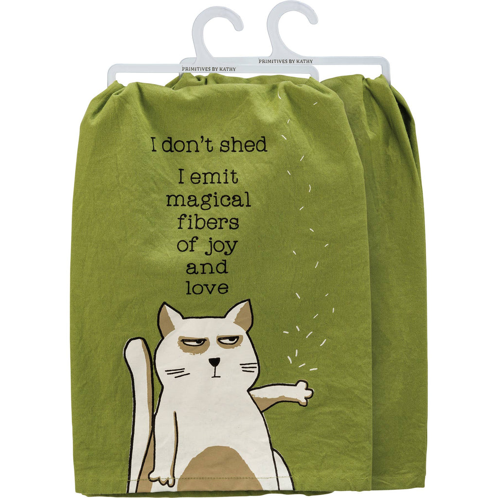Cat Emit Magical Fibers Kitchen Towel - mygreentoy.com