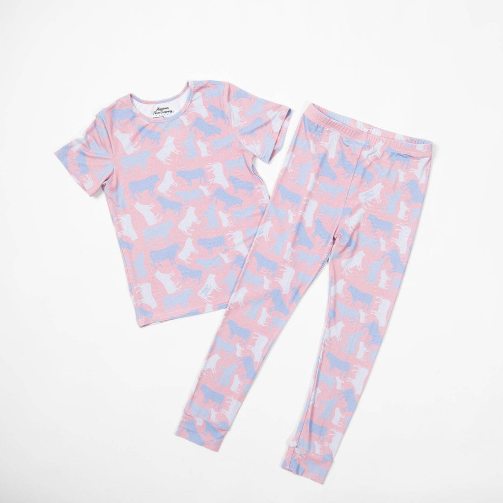 Rosy Cow Camo™ Toddler/Youth Bamboo Pajama Set - mygreentoy.com