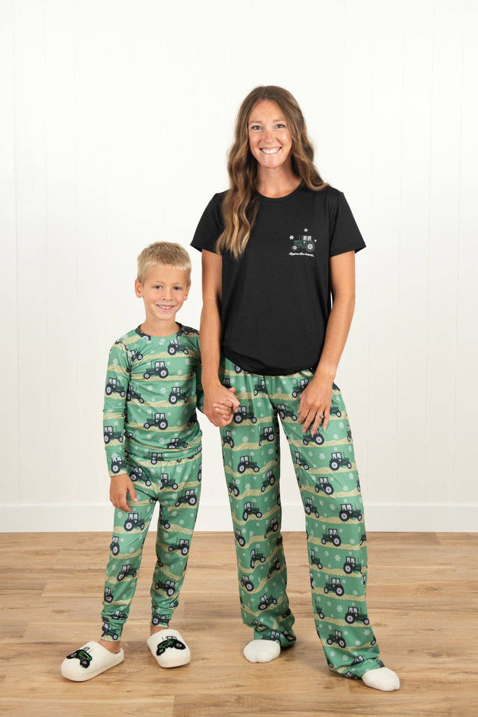 Green Tractor Christmas Adult Pajama Pants *PREORDER* - mygreentoy.com