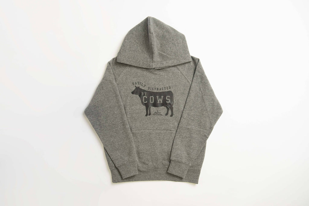 Western ‘Easily Distracted by Cows' Youth & Toddler Hoodie - mygreentoy.com