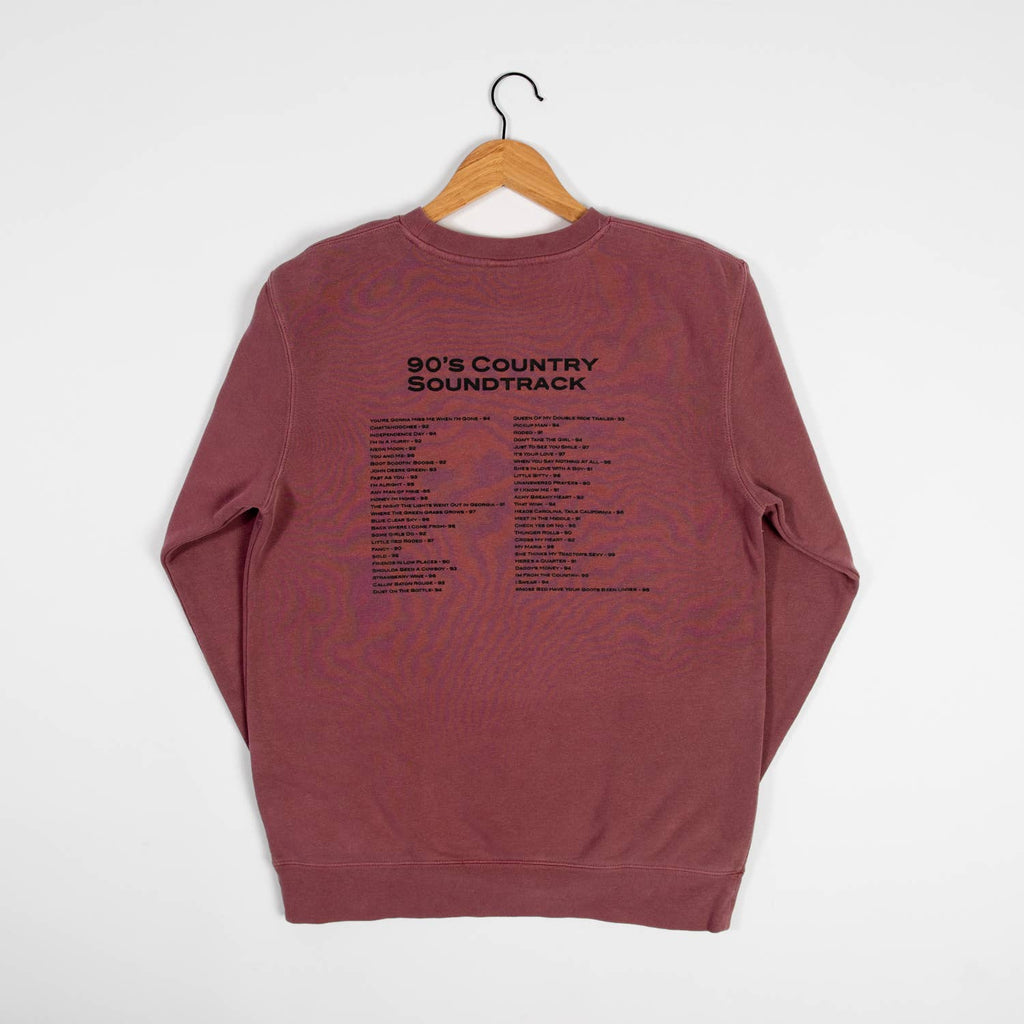 Graphic Western '90s Country Soundtrack' Crewneck - mygreentoy.com