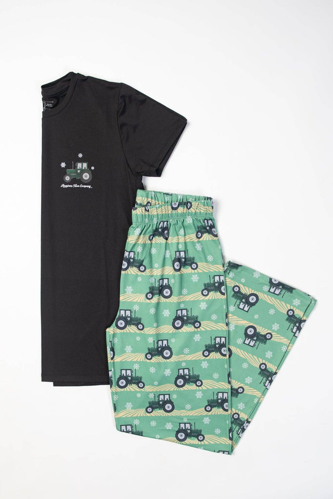 Green Tractor Christmas Adult Pajama Pants *PREORDER* - mygreentoy.com