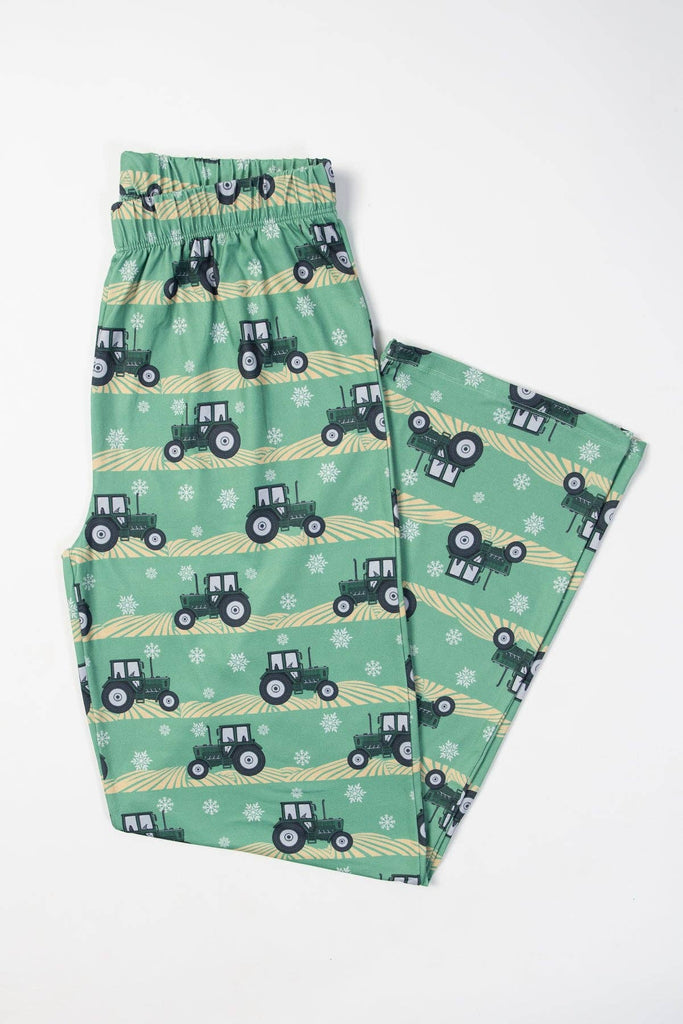 Green Tractor Christmas Adult Pajama Pants *PREORDER* - mygreentoy.com