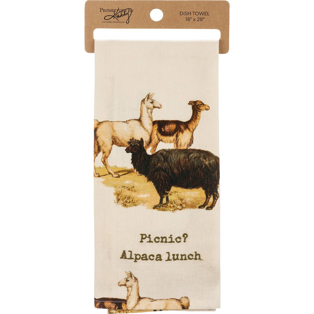 Picnic? Alpaca Our Lunch Kitchen Towel - mygreentoy.com