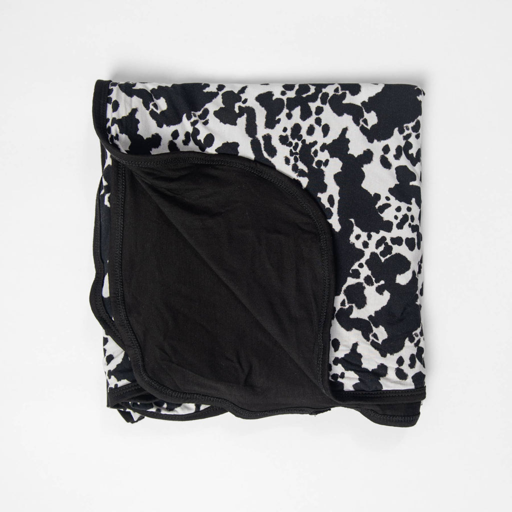 Cow Print Kids Bamboo Blanket - mygreentoy.com