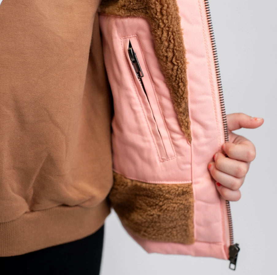 Western Afc Sherpa Lined Pink Vest - Toddler/Youth - mygreentoy.com