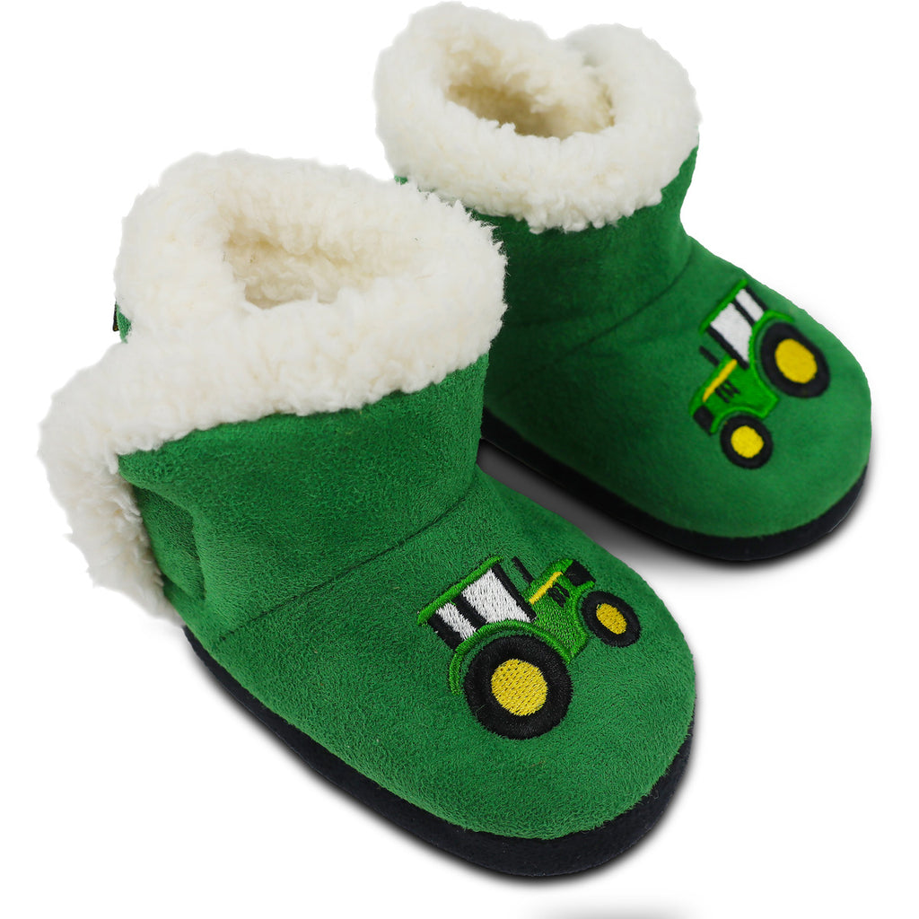 Boy Infant Tractor Slipper - mygreentoy.com