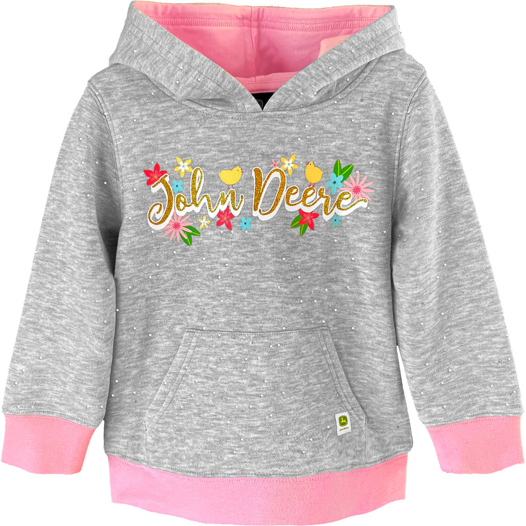 Girl Toddler Fleece Hoodie Glitter - mygreentoy.com