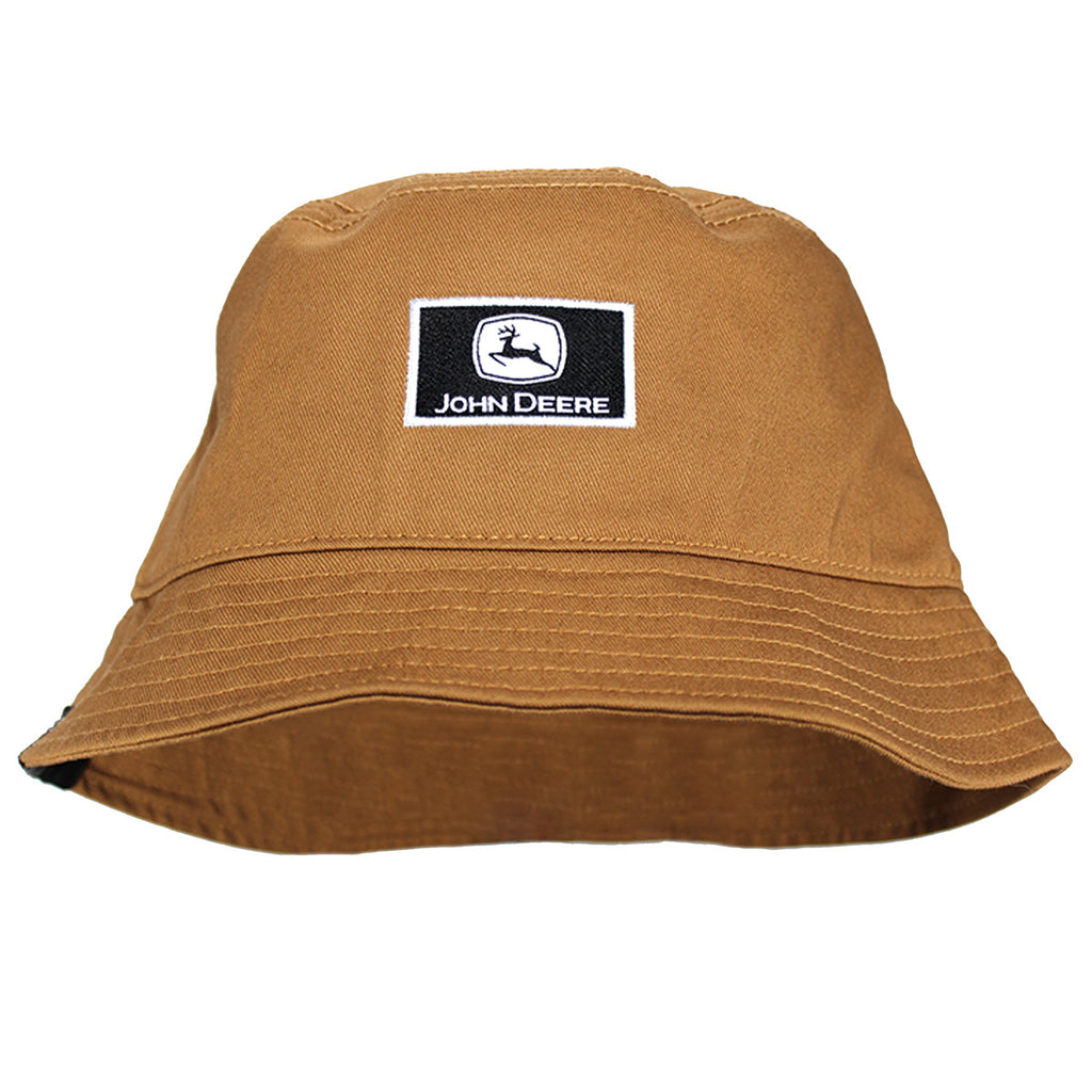 Logo Patch Brown Bucket Hat - mygreentoy.com