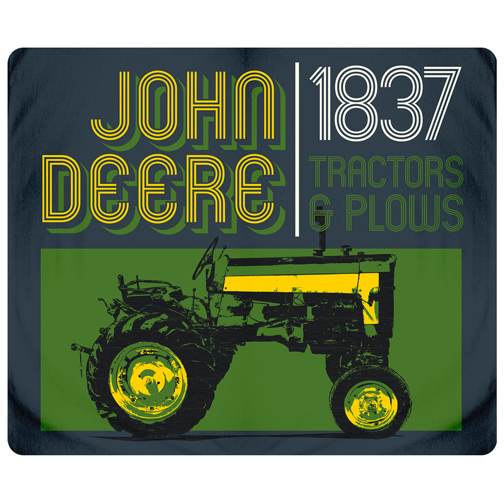Black Tractor and Plows Blanket - mygreentoy.com