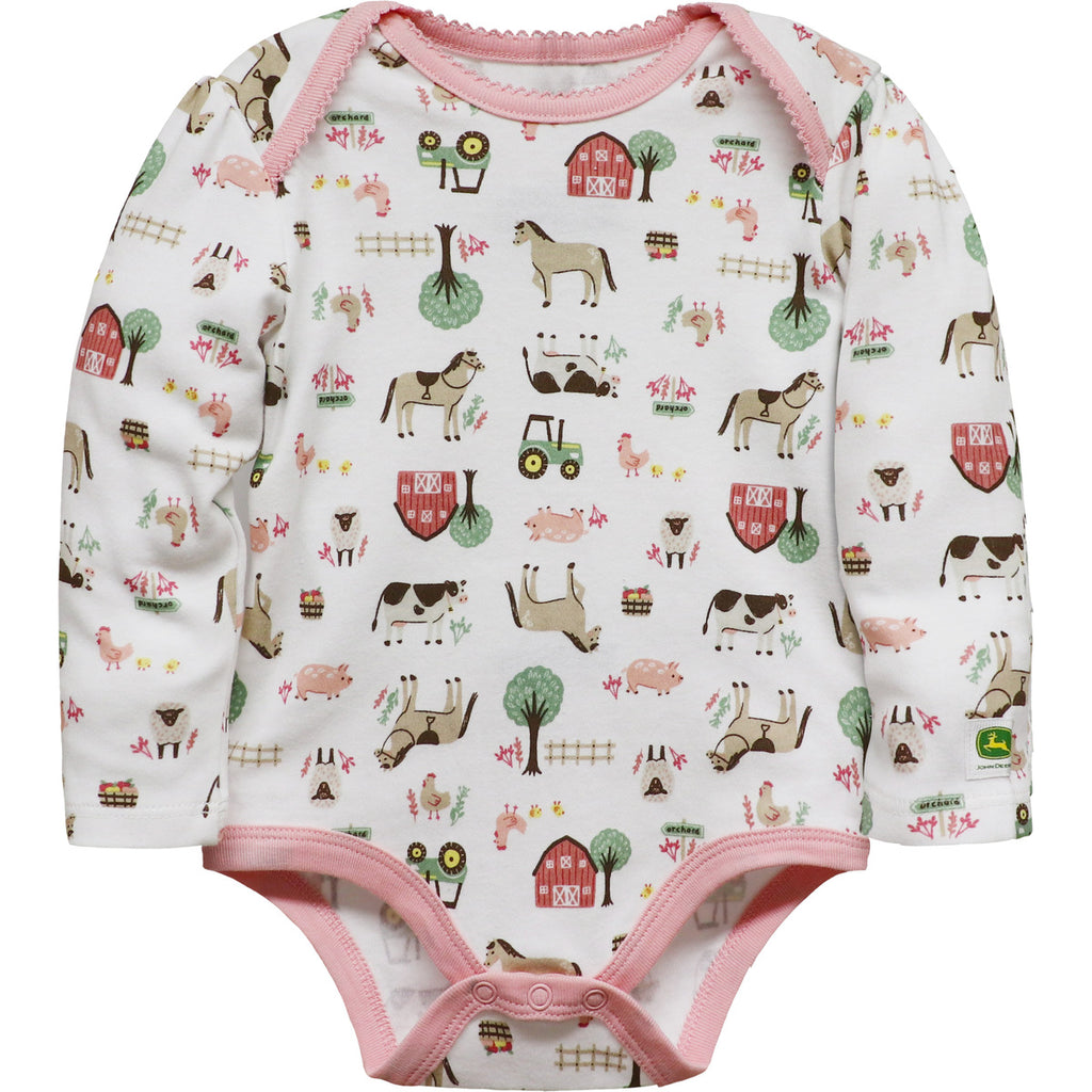 Infant Girl Bodyshirt Animals - mygreentoy.com