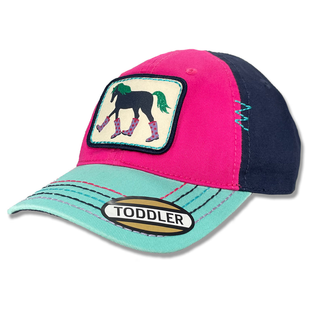Toddler Boots Horse All Twill Cap - mygreentoy.com