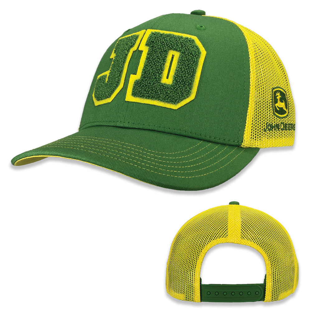 YW JD Patch Chenille Trucker Hat - mygreentoy.com