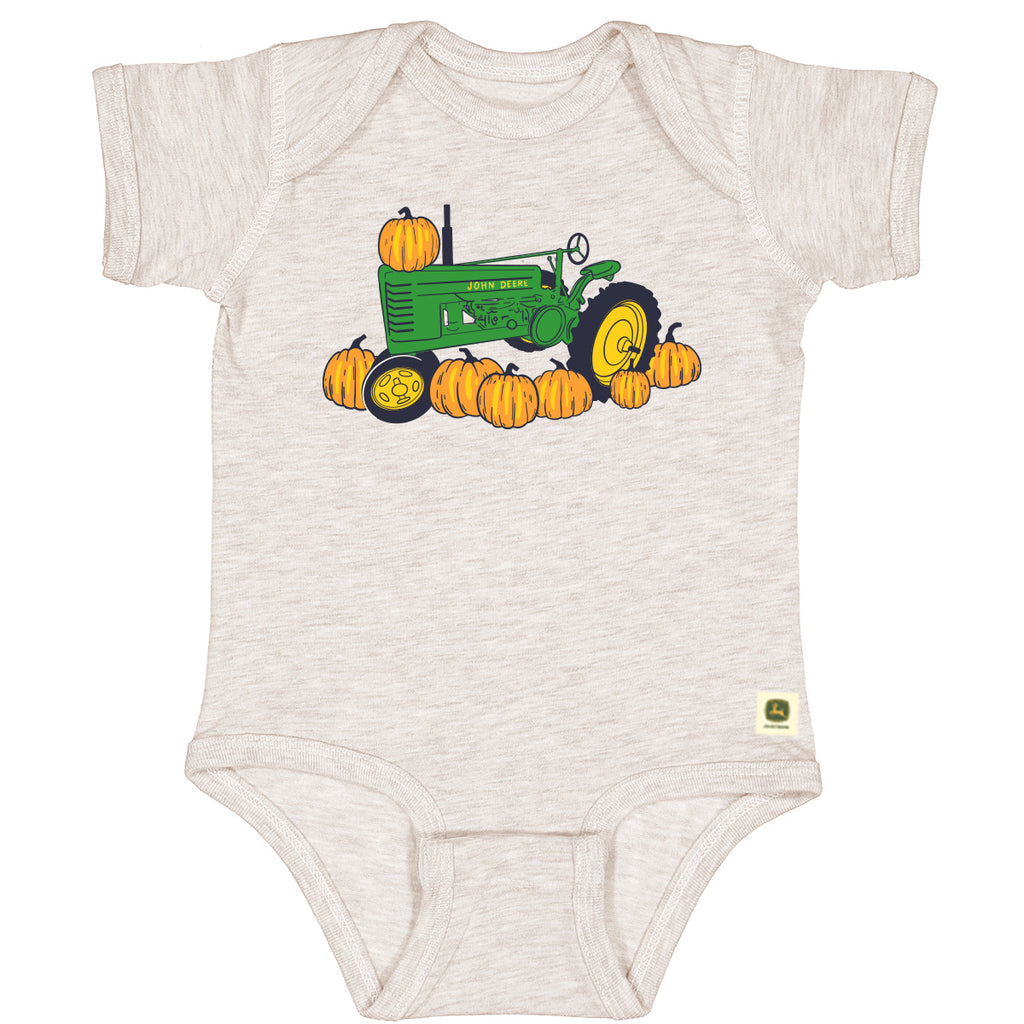 DGT Inf Pumpkin Tractor Bodysuit - mygreentoy.com