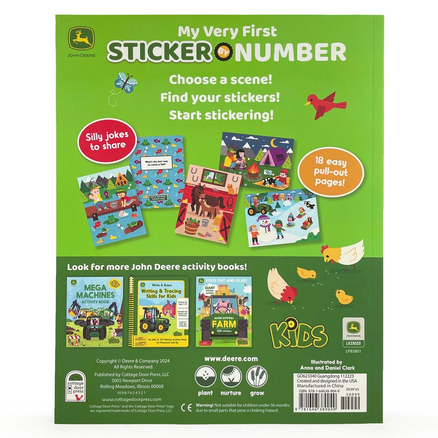First Sticker By Number John Deere Kids Farm & Friends - mygreentoy.com