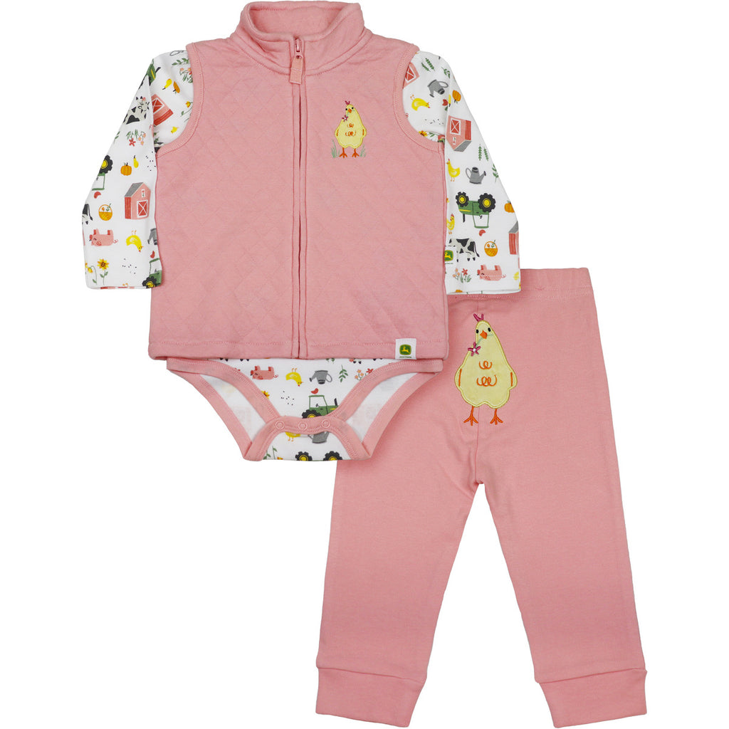 Girl Infant 3 Piece Set Chicks - mygreentoy.com