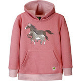 Girl Toddler Fleece Hoodie Foal - mygreentoy.com