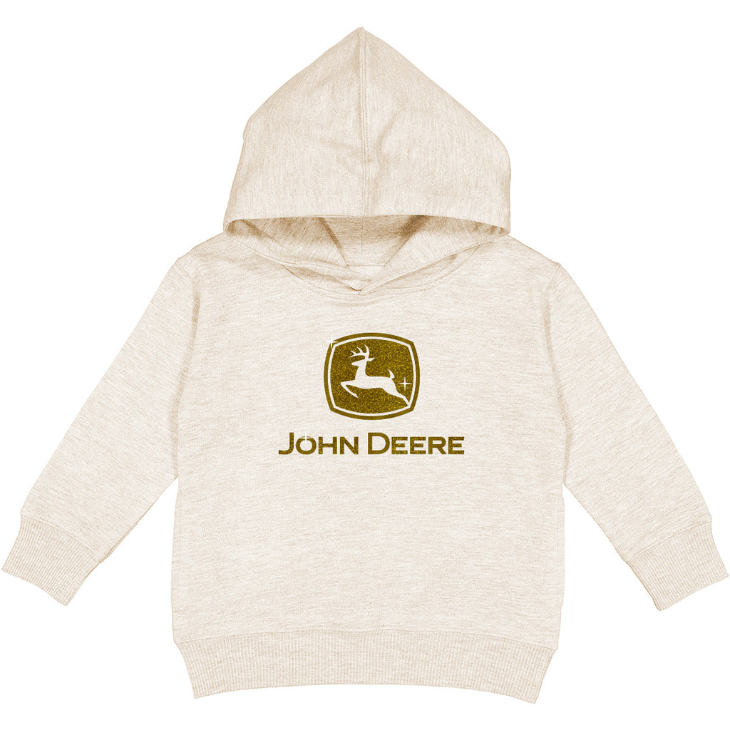 Glitter John Deere Logo Pullover Hood - mygreentoy.com