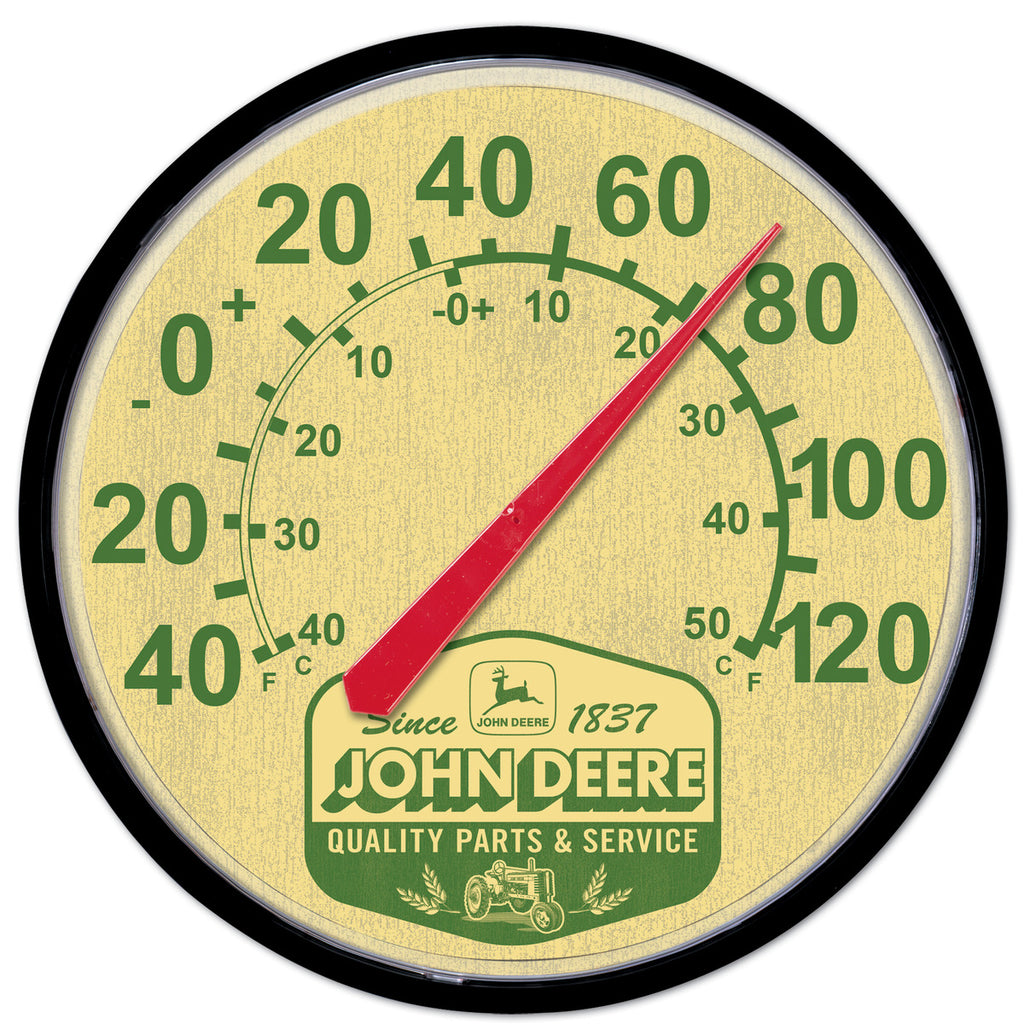 JD Retro Badge 12.75 Thermometer - mygreentoy.com