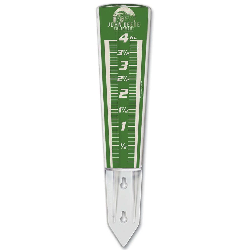 JD Equipment Badge Rain Gauge - mygreentoy.com