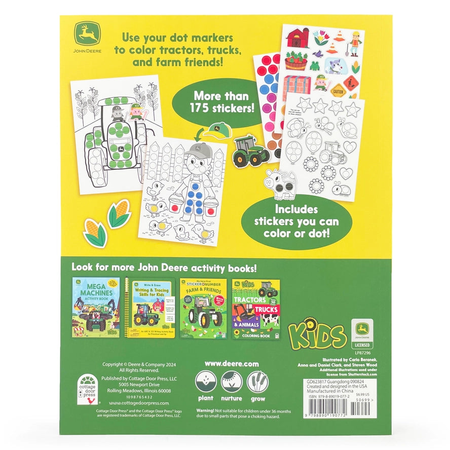 John Deere Kids Dot Marker Farm Activity Book - mygreentoy.com