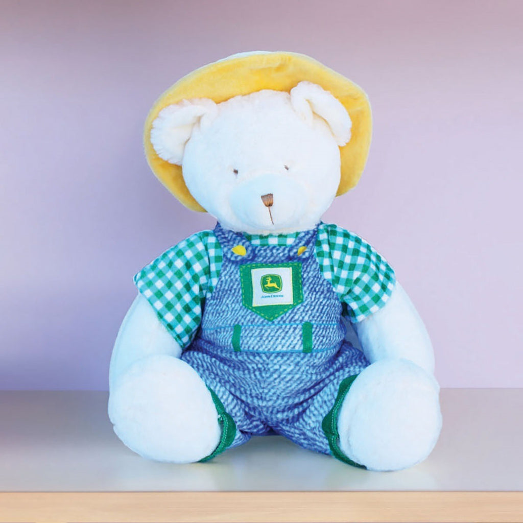 Plush Farmer Teddy Bear - mygreentoy.com