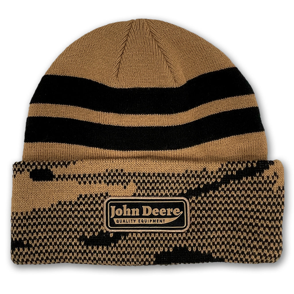 Cuffed JD Script Patch Beanie - mygreentoy.com