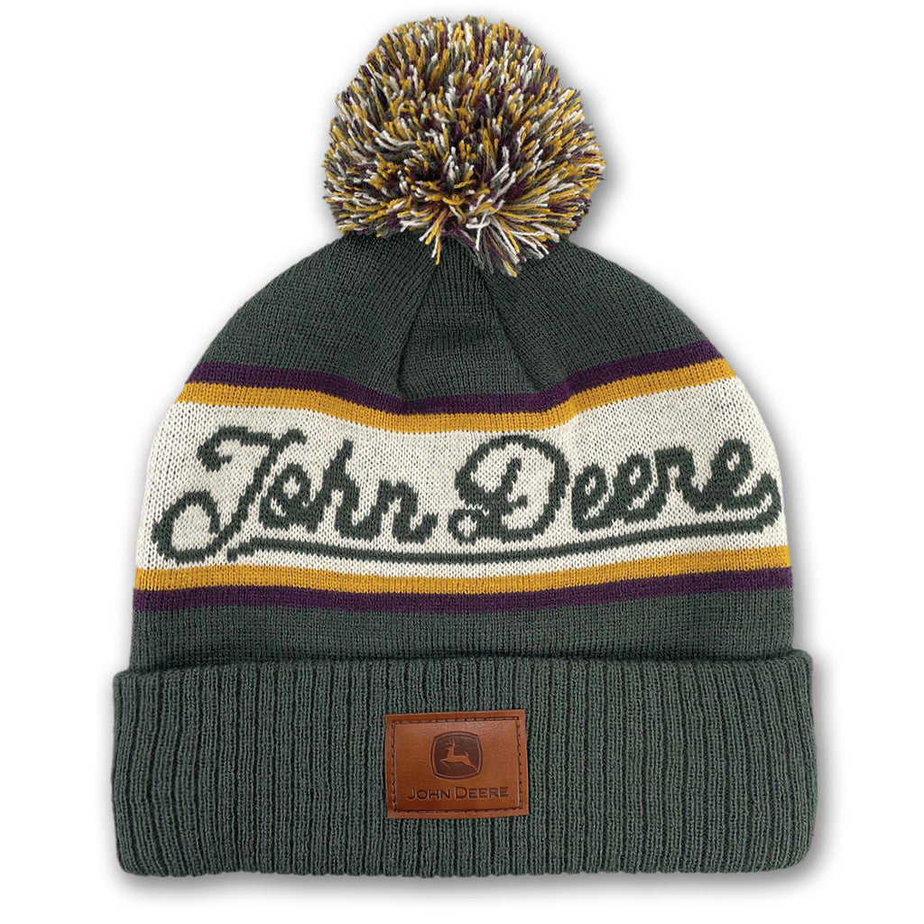 Vintg SG JD Pompom Jacquard Beanie - mygreentoy.com