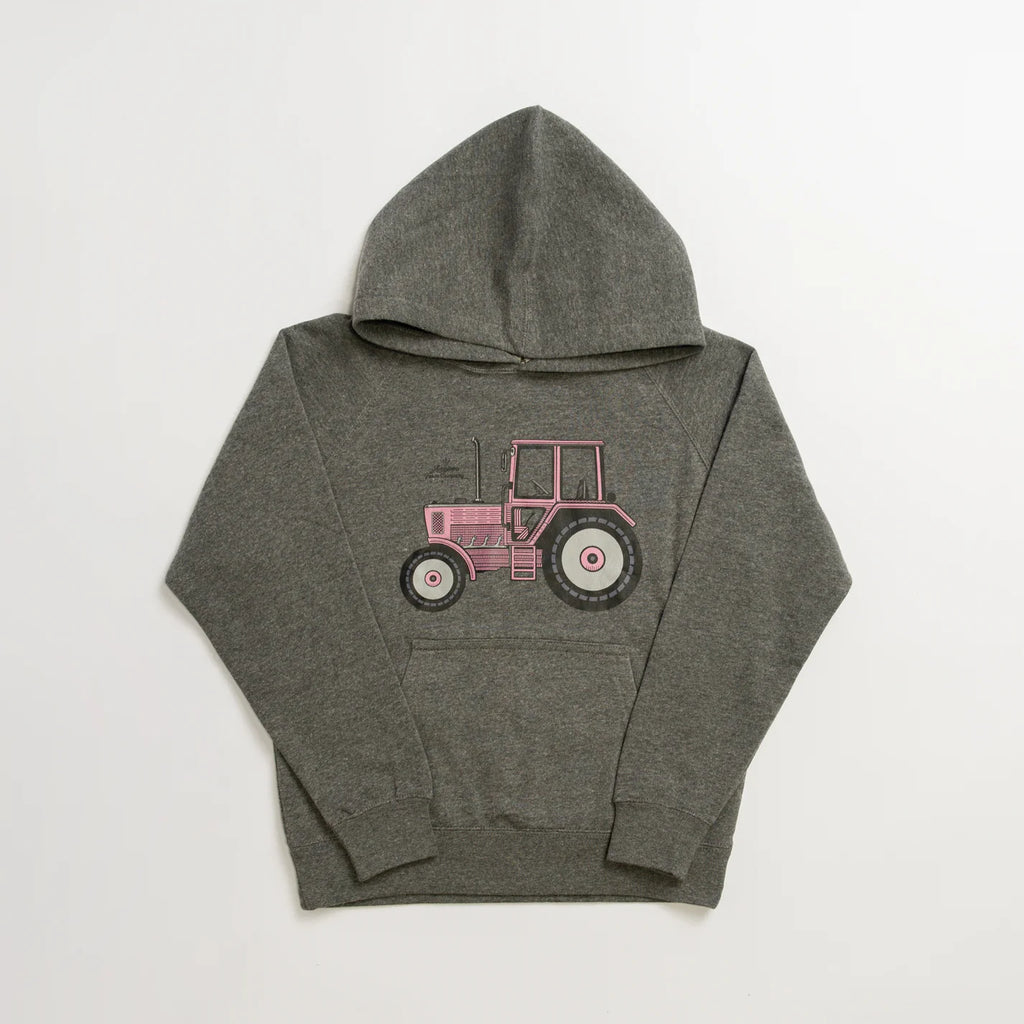 Pink Tractor Hoodie - mygreentoy.com