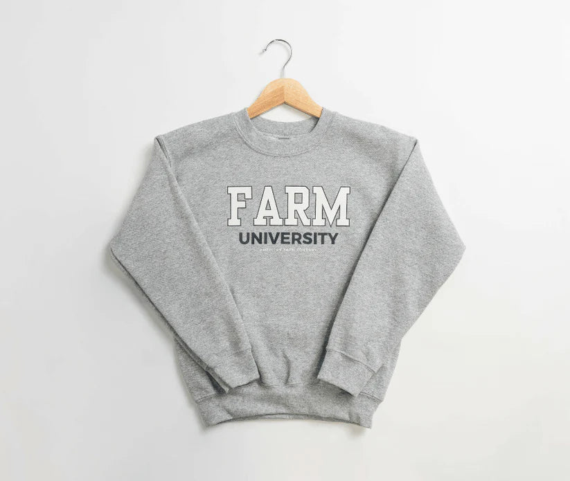 Farm University Toddler/Youth Crewneck - mygreentoy.com