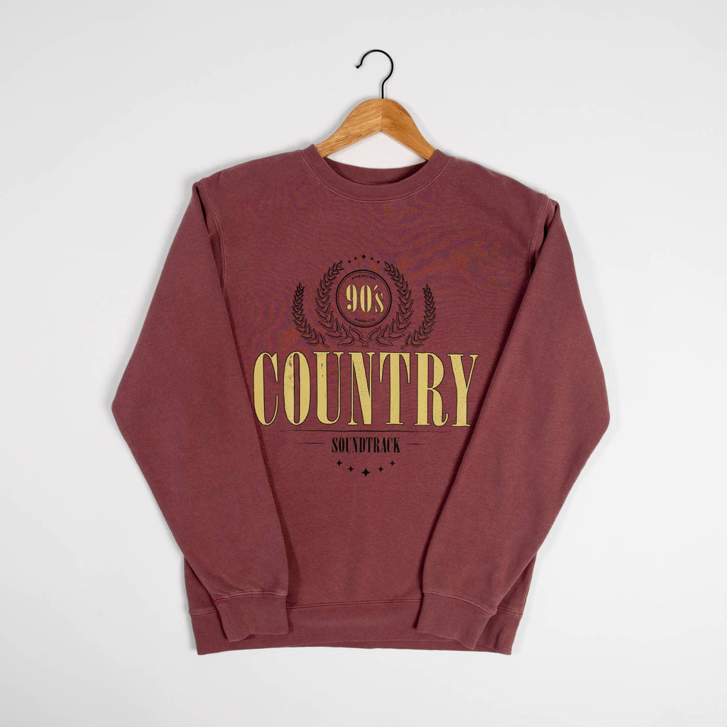 Graphic Western '90s Country Soundtrack' Crewneck - mygreentoy.com