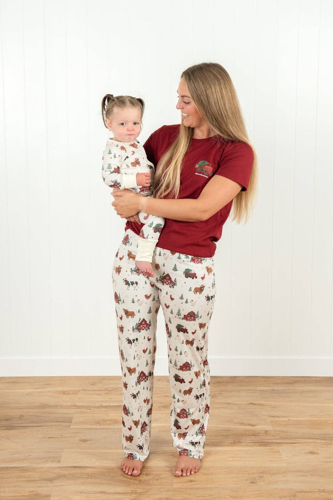 Christmas Barns & Animals Adult Pajama Pants *PREORDER* - mygreentoy.com