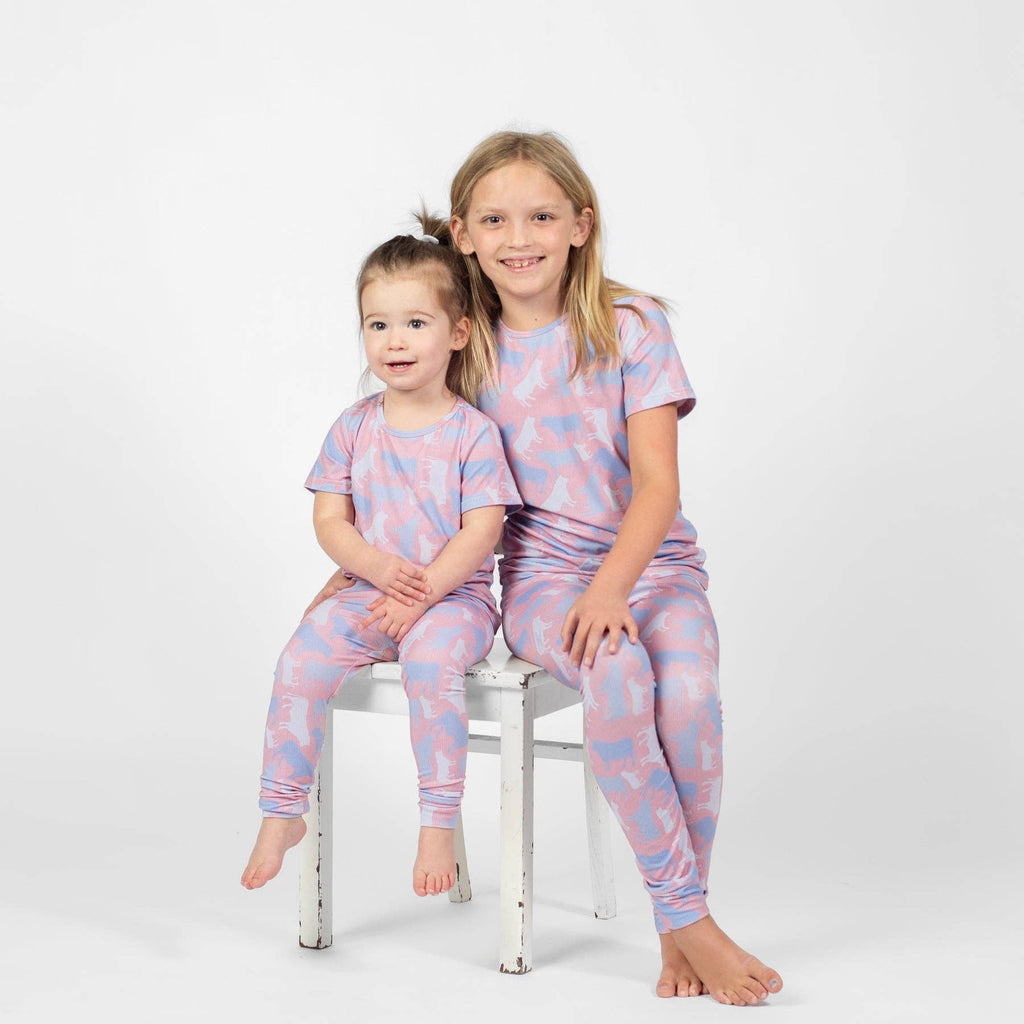 Rosy Cow Camo™ Toddler/Youth Bamboo Pajama Set - mygreentoy.com