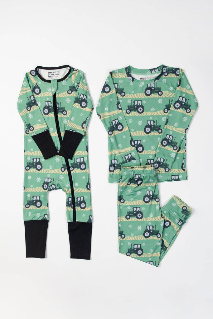 Green Tractor Christmas Toddler/Youth Pajama Set *PREORDER* - mygreentoy.com