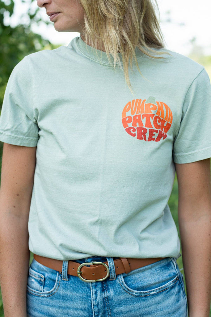 Western Fall 'Pumpkin Patch Crew' Graphic Women's Tee - mygreentoy.com