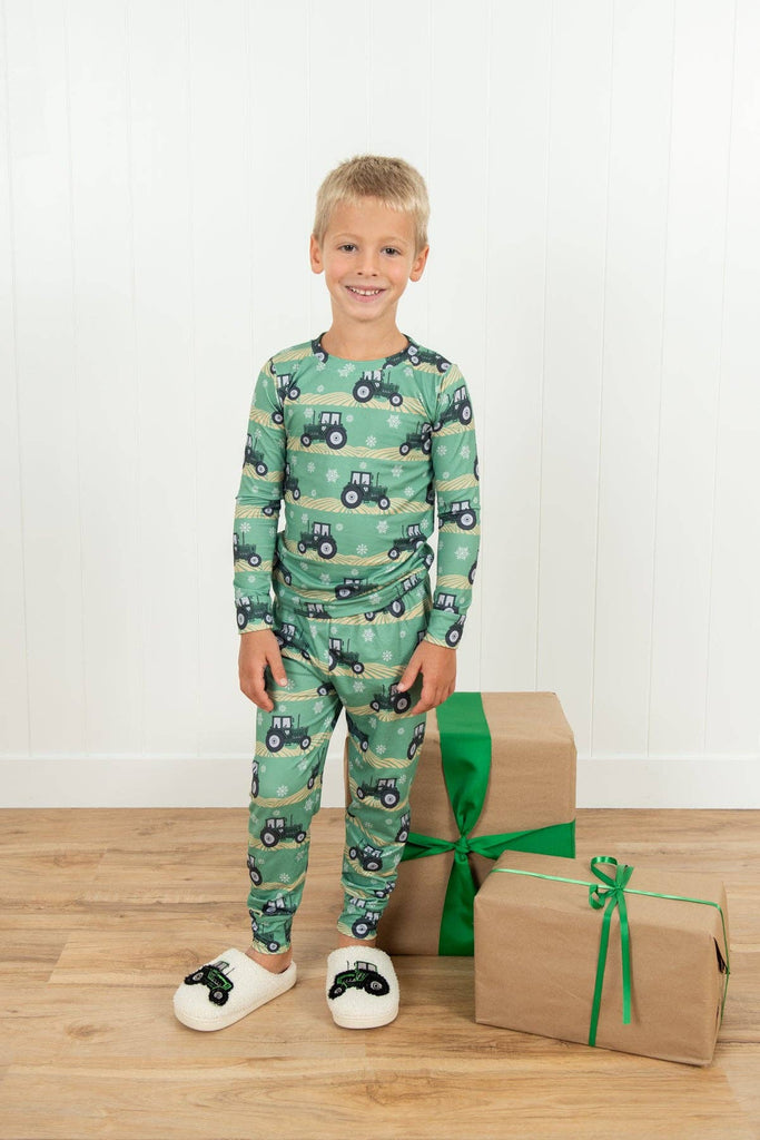Green Tractor Christmas Toddler/Youth Pajama Set *PREORDER* - mygreentoy.com