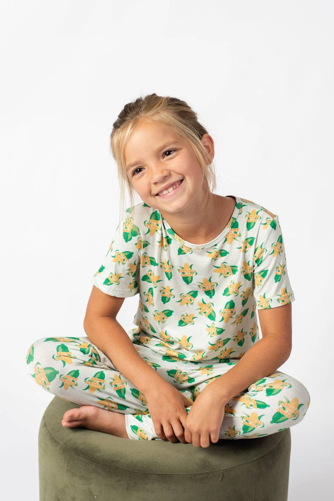 'Shucks, I'm Sweet' Toddler/Youth Bamboo Pajama Set - mygreentoy.com