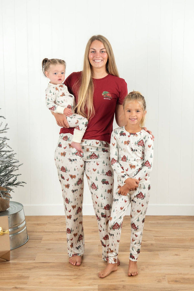 Christmas Barns & Animals Adult Pajama Pants *PREORDER* - mygreentoy.com