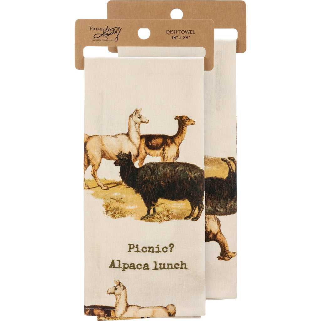 Picnic? Alpaca Our Lunch Kitchen Towel - mygreentoy.com